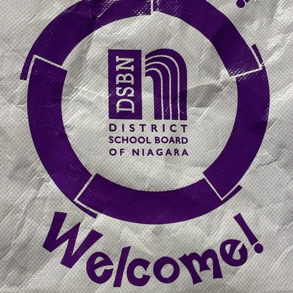 DSBN white reusable bag district school board of Niagara Ontario - Picture 3 of 5